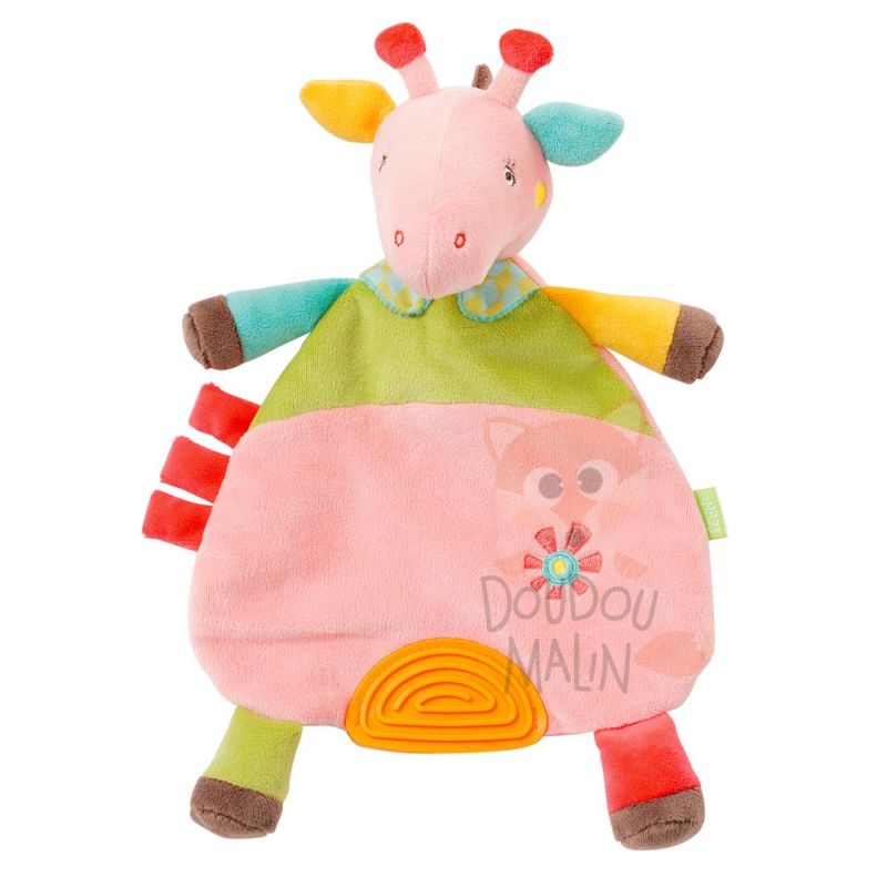  safari baby comforter giraffe pink orange green 